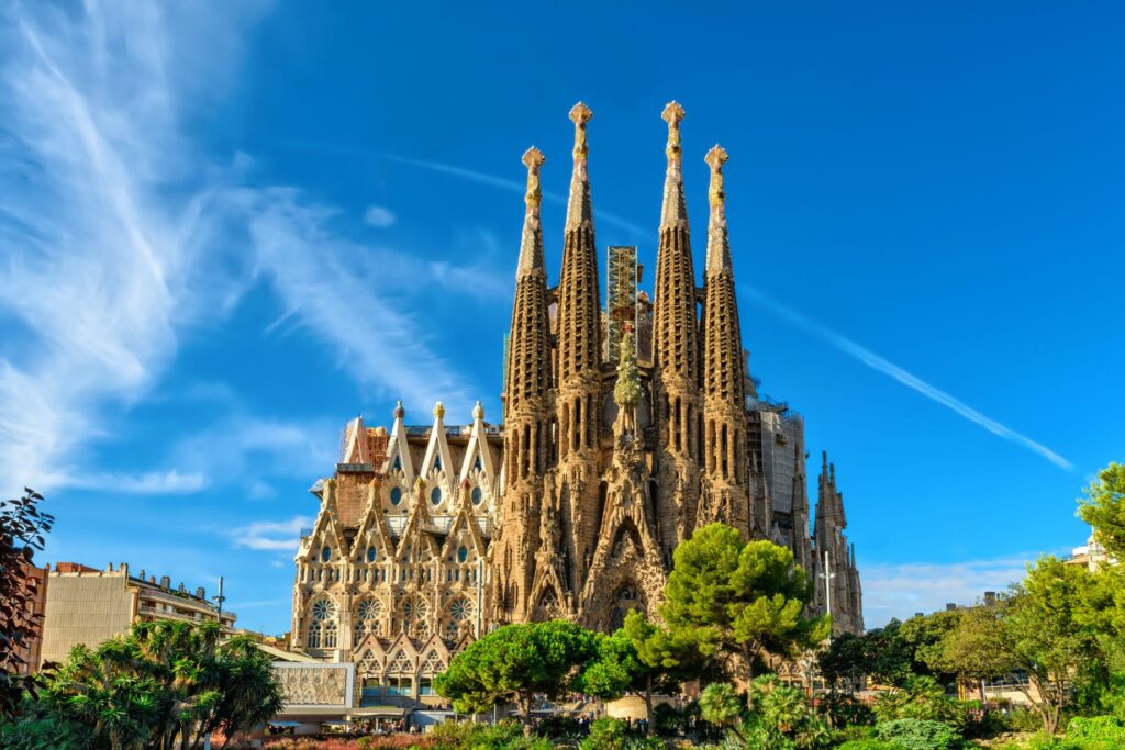 Barcelona balcony serenade by La Sagrada Familia