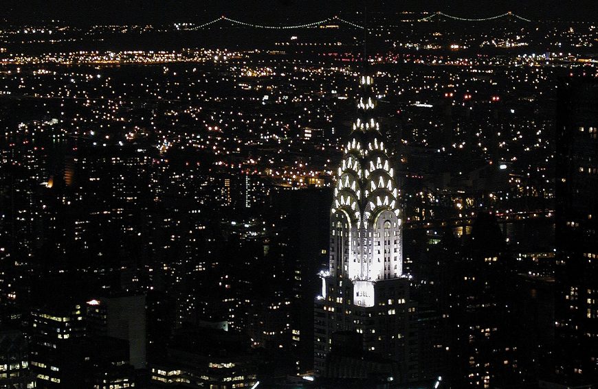 Chrysler Building at night