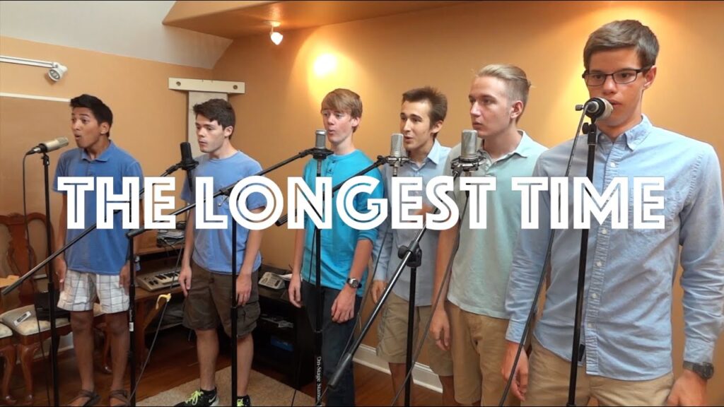 Six friends do an a Capella version of Billy Joel's classic The Longest Time